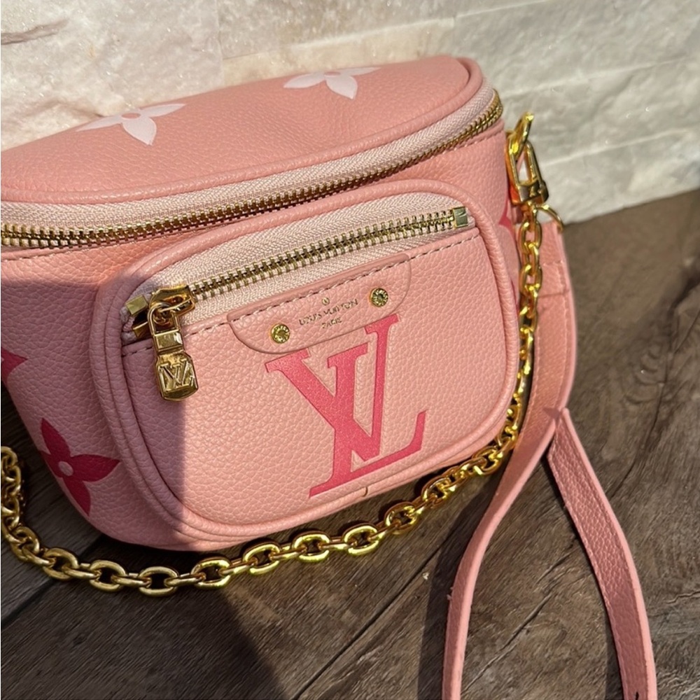 Lv pink mini bum bag